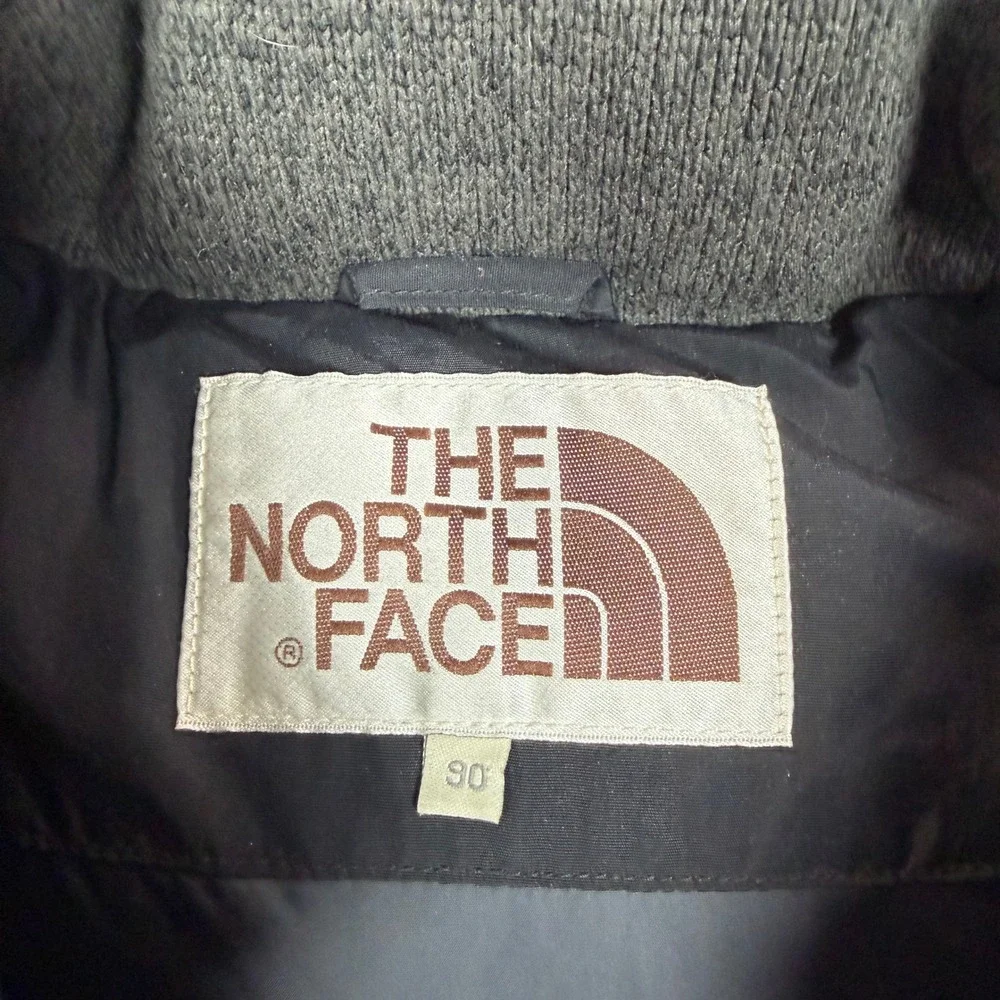 The North Face 700 Down Puffer Vest Mens Small Charcoal Grey Knit Puffer Vest